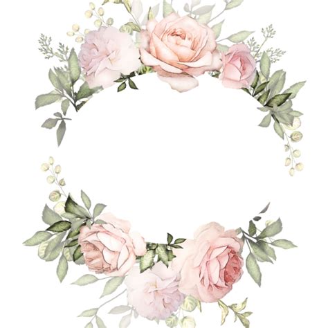 Watercolor Flower Wreath PNG Picture PNG All PNG All