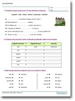 Fiches d'exercices à imprimer contenant des soustractions posées pour le cp, ce1 et le ce2. Grammaire CE1-CE2