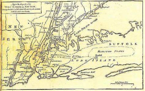 Historical Map Of Ny Nj Campaign Of 1776