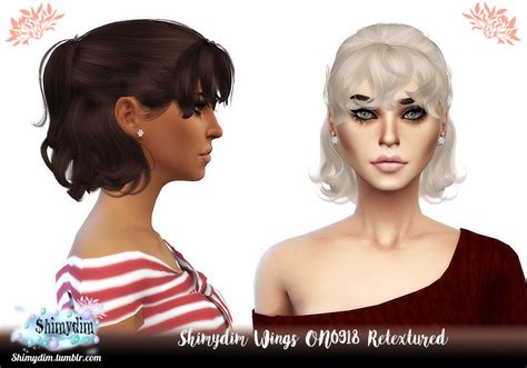Shimydim Wings On0918 Hair Retextured Sims 4 Hairs