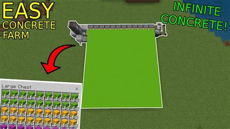 How To Make A Automatic Concrete Maker Farm In Minecraft Bedrcok 118