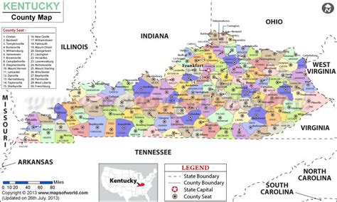 Kentucky County Map Kentucky Counties List County Map Kentucky Map