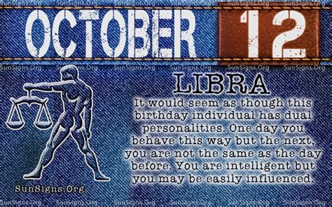 The year is divided into twelve sections, spans of time, and in each span of time is a predominant sign. October 12 Zodiac Horoscope Birthday Personality ...