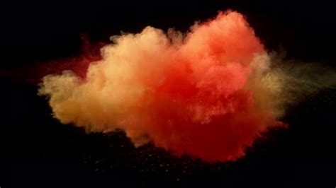 Super Slowmotion Shot Of Color Powder Explosion Isolated On Black