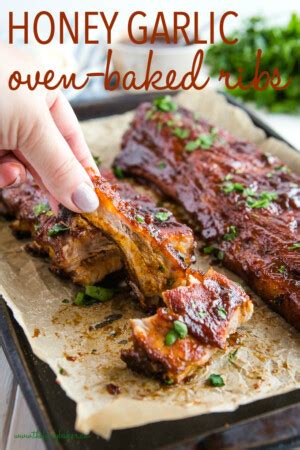Honey Garlic Oven Baked Barbecue Ribs The Busy Baker