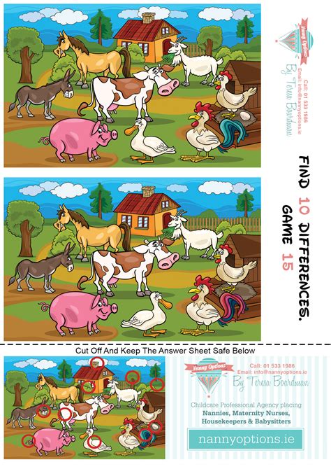 Games For Kids Find 10 Differences Game 15 Nanny