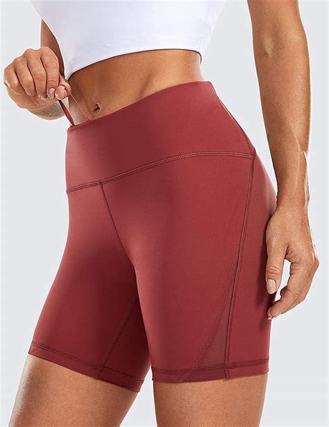 Crz Yoga Women S Naked Feeling High Waisted Biker Shorts Tummy Control