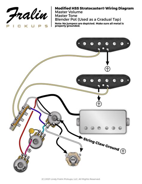 Hss Stratocaster Wiring Diagram With Gradual Tap Fralin Pickups