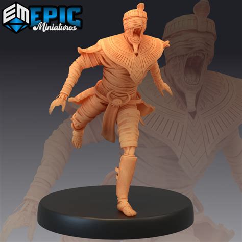 3d Printable Mummy Running Undead Egyptian By Epic Miniatures