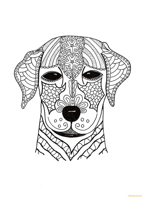 Cute Dog Face Coloring Page Free Printable Coloring Pages