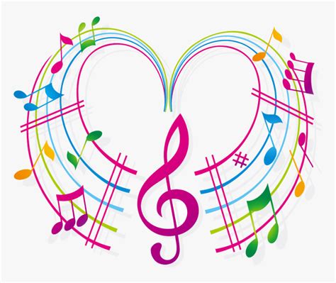 Transparent Colorful Musical Notes Clipart Colored Musical Notes