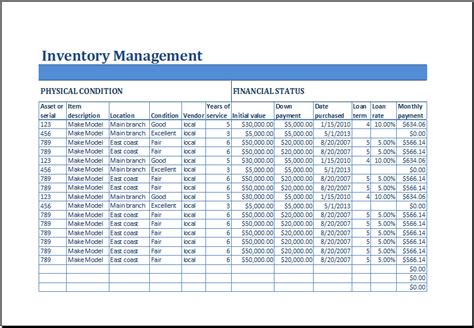 Excel Business Inventory Management Template Excel Templates