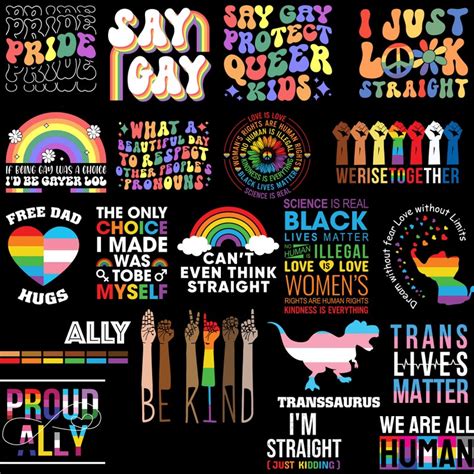 Set Of 200 LGBTQ Png Svg Bundle LGBT Svg Pride Svg Gay Etsy UK