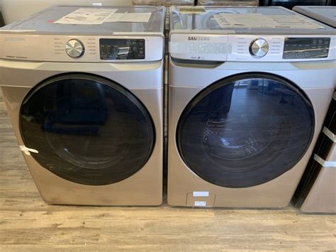 Samsung Washer And Dryer Pair In Champagne Front Load Freedom Scratch
