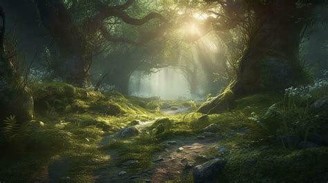Fantasy Magical Enchanted Fairy Tale Landscape Fabulous Fairytale
