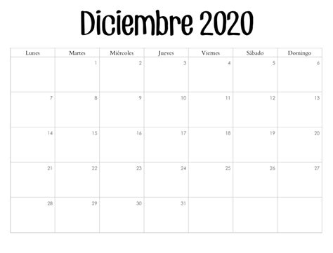 Pin En Gratis Calendario Diciembre 2020 Con Festivos