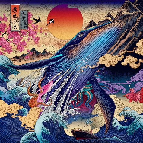 Vivid Illustrations Depict Dynamic Scenes Of Nature And East Asian