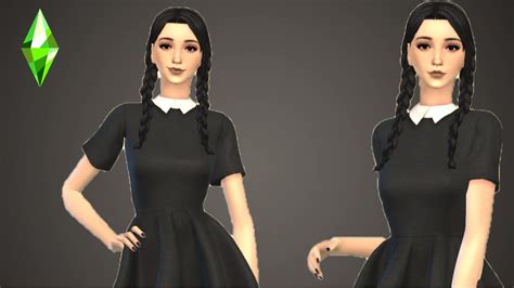 Wednesday Addams Wednesday Create A Sim I Sims 4 Youtube