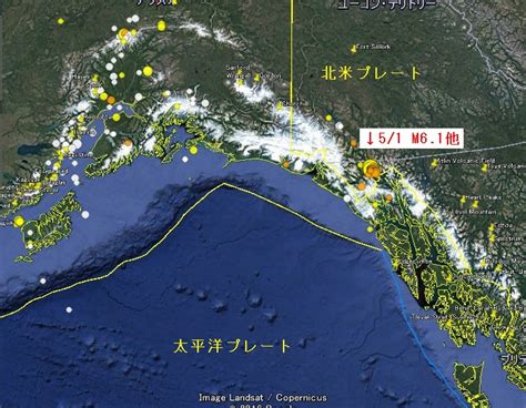 図１ アラスカ・アリューシャン沈み込み帯で発生した最近の巨大地震の余震域と大きくすべっ たプレート境界の分布．johnson and satake (1997)の図に追記した． fig.1. 【地震・噴火】桜島が噴火～アラスカ州付近でM6クラスの地震が ...