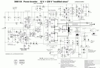 The sg2524 and sg3524 incorporate all the functions required in the construction of a. 3kW Power Inverter Circuit 12VDC to 230VAC | Diagrama de circuito, Diagrama electrónico y ...