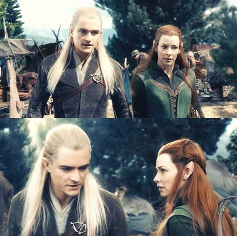 Legolas With Tauriel Orlando Bloom Evangeline Lilly Middle Earth