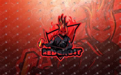 Red Ghost Mascot Logo Esports Logo For Sale Lobotz Ltd Red Ghost
