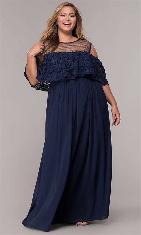Maybe you would like to learn more about one of these? Cold-Shoulder Long Plus-Size Formal Dress - PromGirl