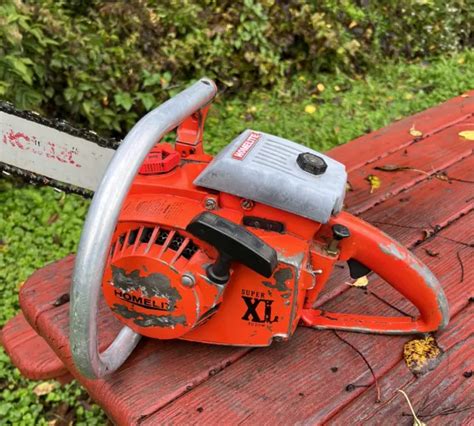 Vintage Homelite Super Xl Chainsaw Good Compression 16in Bar And