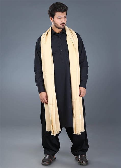 Sanaulla Exclusive Range Pashmina Weaved Mens Shawl 04 Winter Collection