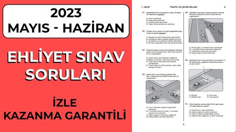 BU SORULARI KAÇIRMAYIN 2023 MAYIS Ehliyet Sınavı Hazırlık Soruları