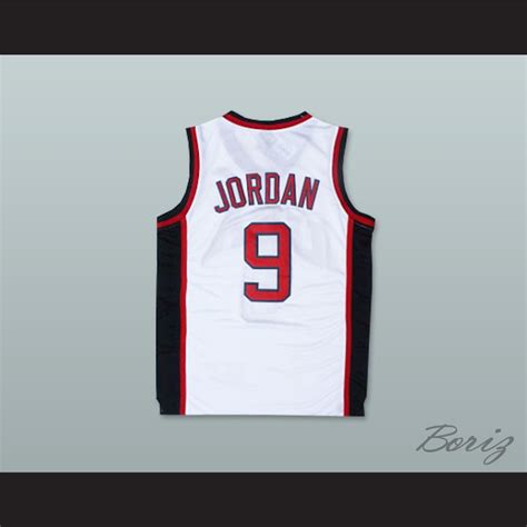 1984 Michael Jordan 9 Usa Team Home Basketball Jersey