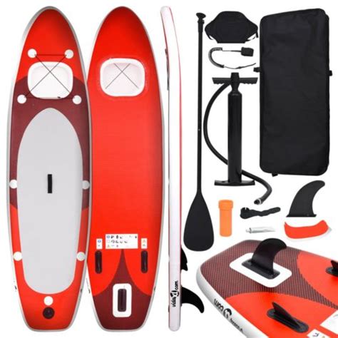 Complete Inflatable Paddleboard Set In Red Choice Of Sizes Ohi