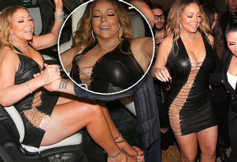 Video Mariah Carey Suffers A Wardrobe Malfunction In Skintight Dress
