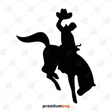 Cowboy Riding Horse Svg Cowboy Riding Horse Clipart Files Premiumsvg