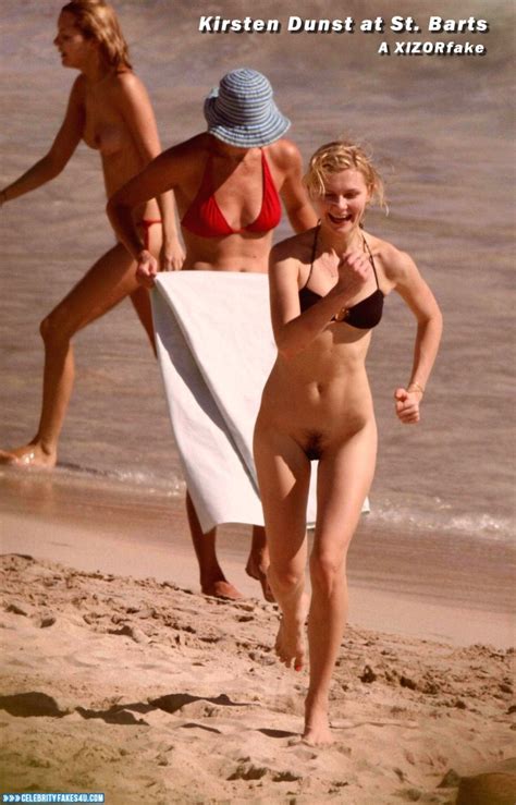 Kirsten Dunst Beach Voyeur Naked 001 Celebrity Fakes 4U