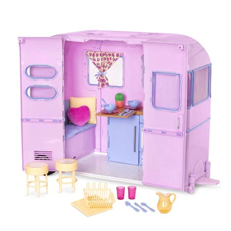 Our Generation Rv Seeing You Camper Trailer Playset For 18 Inch