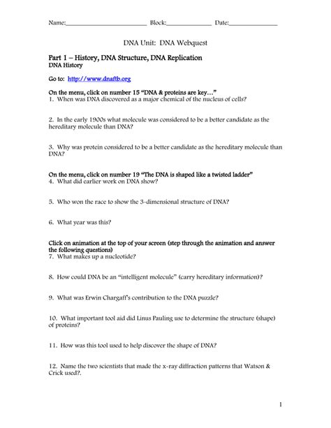 Alternatively, of course, you could well get a code for a different amino acid or even a stop codon. dna webquest answer key 13 Clarifications On Dna Webquest ...