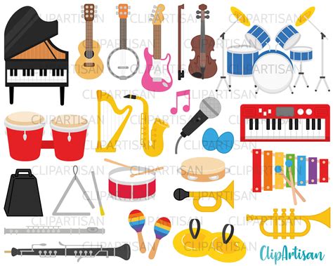 Clipart Of Band Instruments