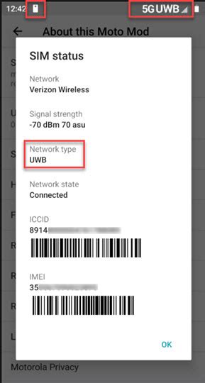 Insert the sim card in the specific slot on your device. moto 5G - View Signal Strength | Verizon Wireless