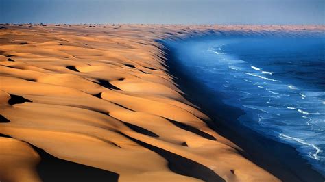 Africa Beach Desert Namibia Ocean Sand Sea Hd African Wallpapers Hd