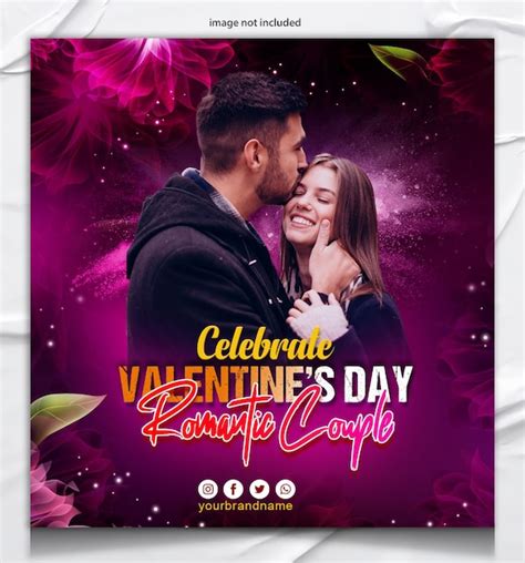 Premium Psd Free Vector Valentines Day Poster Design Template