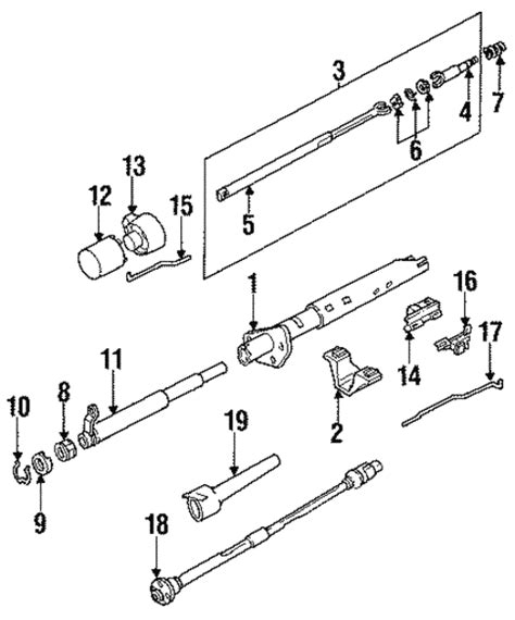Steering Column Components For 1992 Chevrolet S10 Blazer
