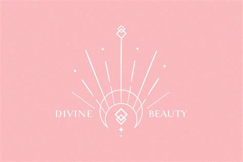 Premade Divine Beauty Brand Logo Design For Blog Or Small Etsy