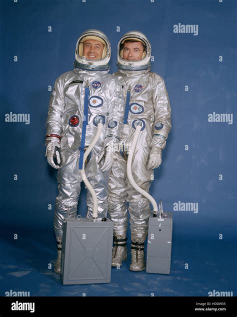 Offizielle Nasa Porträt Der Gemini 3 Mission Prime Crew Astronauten Gus