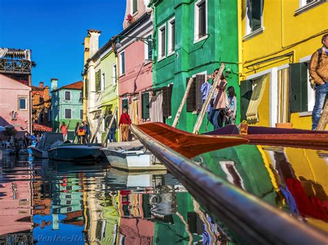 Burano Island In Venetian Lagoon Lace And Colours