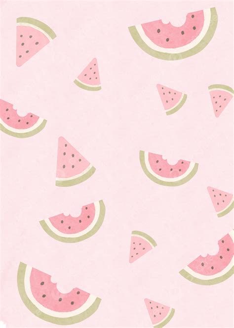 Pink Background Summer Cute Watermelon Wallpaper Image For Free
