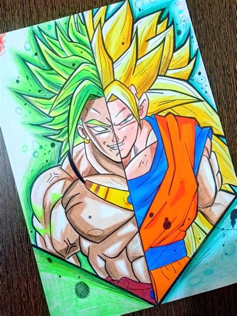 Color Pencil Drawing Pencil Drawings Goku Vs Dragon Ball Z Drawing
