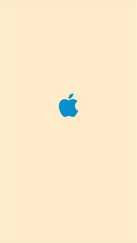 An Apple Logo On A Beige Background
