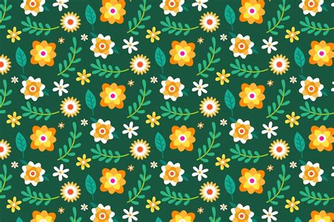 Colourful Ditsy Floral Print Background Vector Free Download