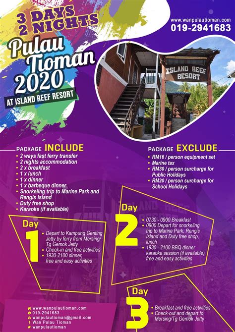 Lebih 15 pakej percutian ke pulau tioman dengan tawaran harga terbaik untuk anda, kenalan dan keluarga. Pakej Pulau Tioman 2020 3 Hari 2 Malam - Island Reef ...